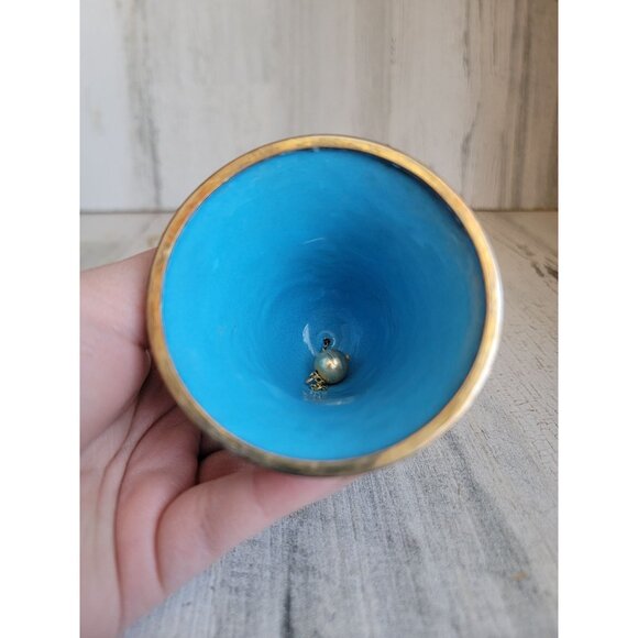 Unique Mosaic bell ornament Xmas vintage red‎ blue - Picture 7 of 7